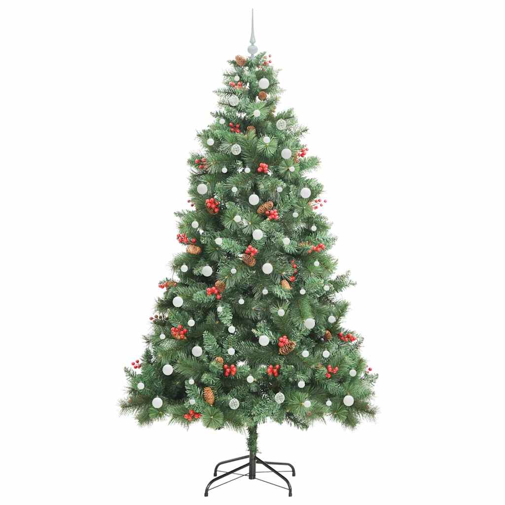 Albero di Natale artificiale 300 LED Bianco caldo PVC e Metallo