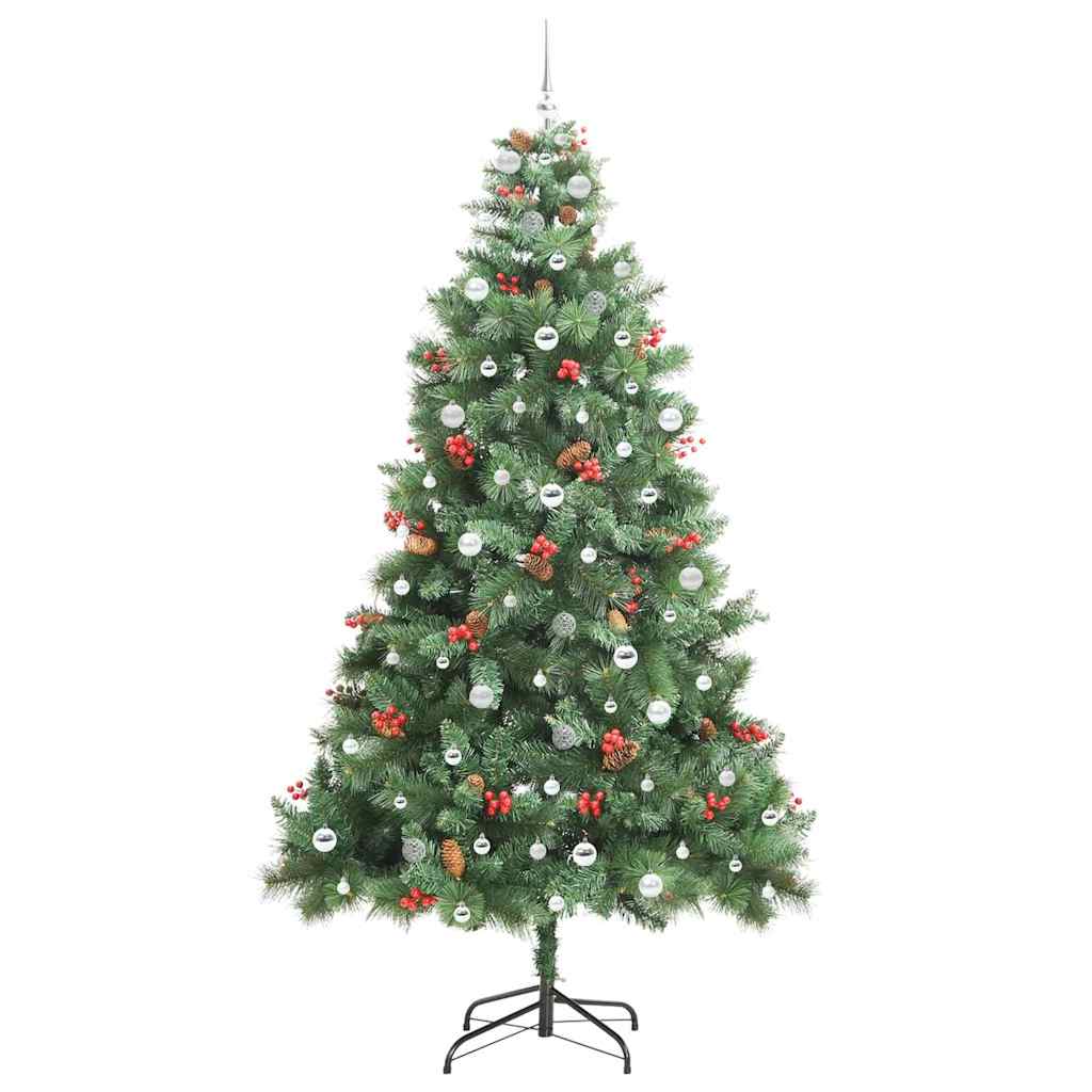 Albero di Natale artificiale 300 LED Bianco caldo PVC e Metallo