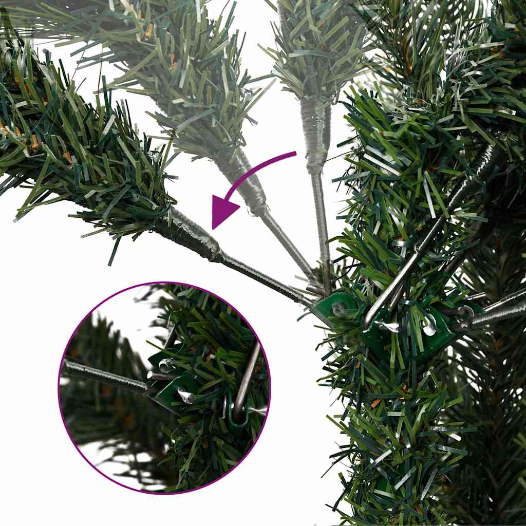 Albero di Natale artificiale 300 LED Bianco caldo PVC e Metallo