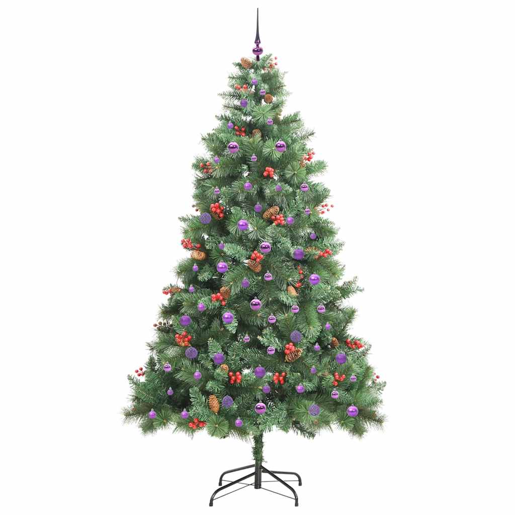Albero di Natale artificiale 300 LED Bianco caldo PVC e Metallo