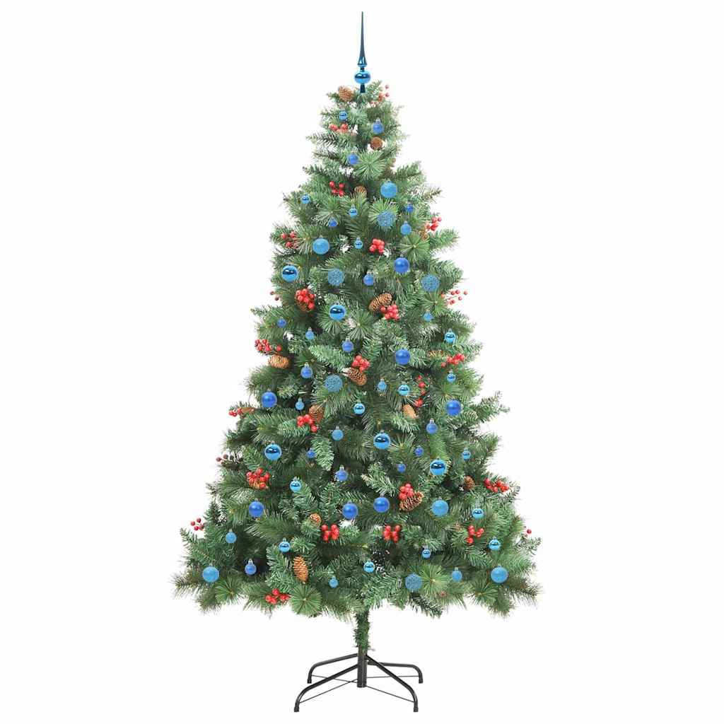 Albero di Natale artificiale 300 LED Bianco caldo PVC e Metallo
