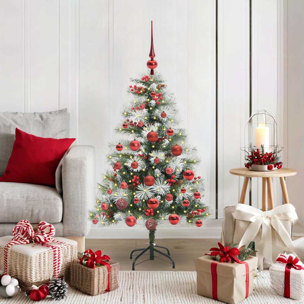 Albero di Natale artificiale Verde e bianco 120 cm