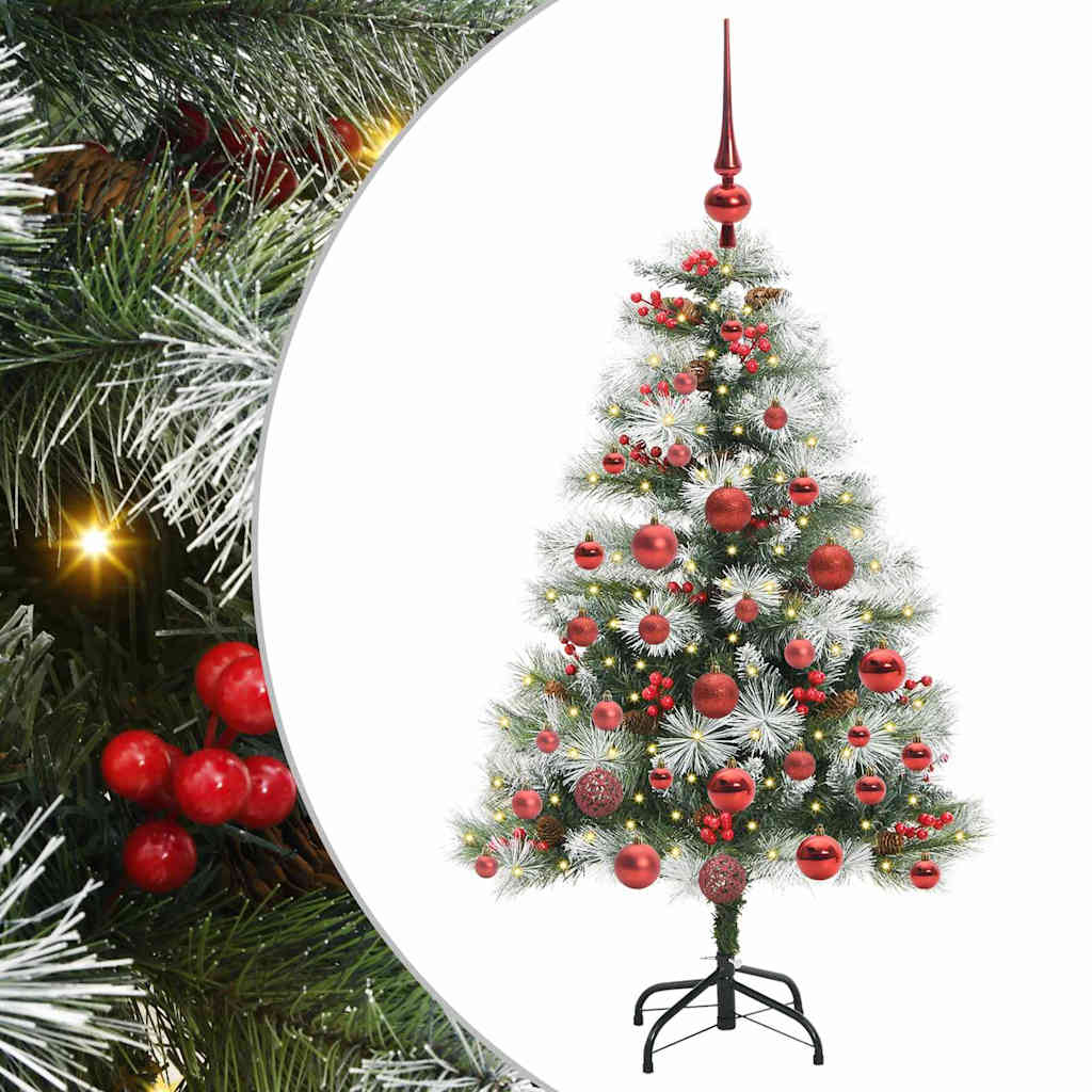 Albero di Natale artificiale Verde e bianco 120 cm