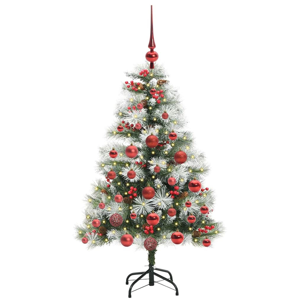 Albero di Natale artificiale Verde e bianco 120 cm