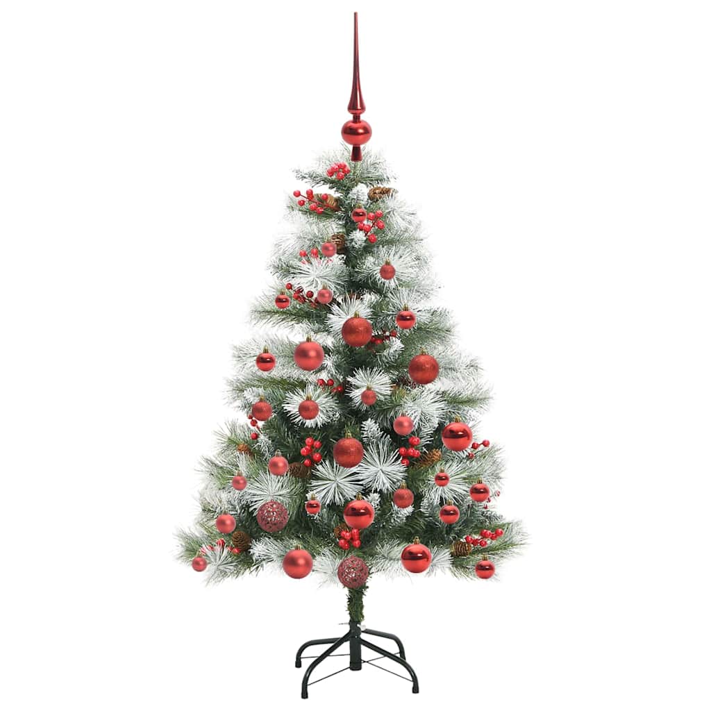 Albero di Natale artificiale Verde e bianco 120 cm