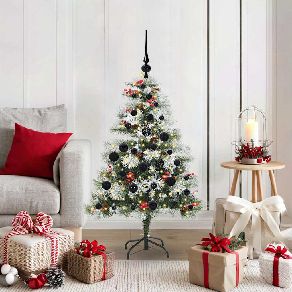 Albero di Natale artificiale Verde e bianco 120 cm
