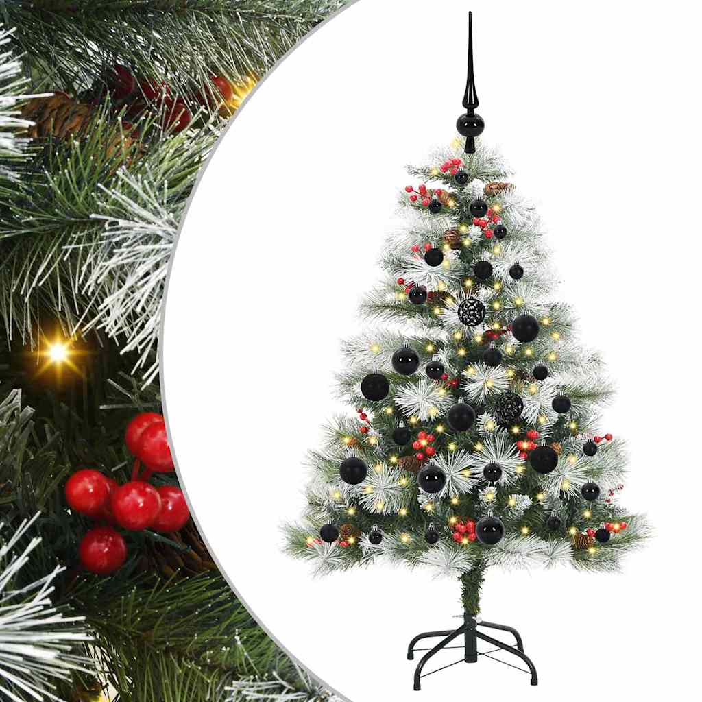 Albero di Natale artificiale Verde e bianco 120 cm