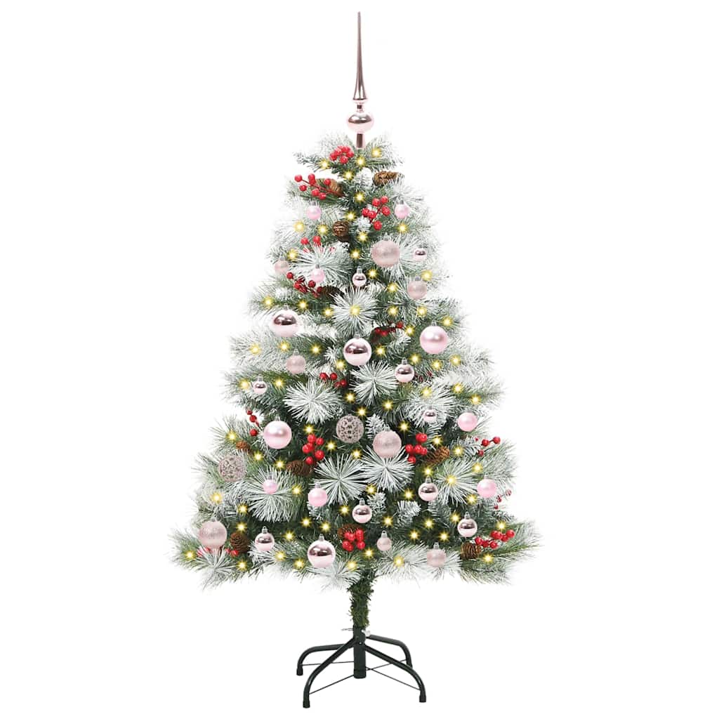 Albero di Natale artificiale Verde e bianco 120 cm