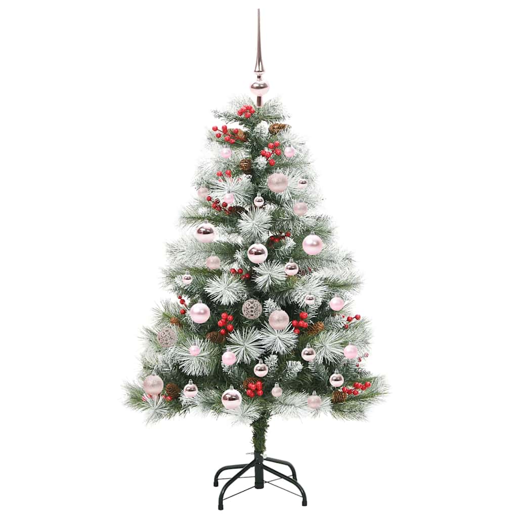 Albero di Natale artificiale Verde e bianco 120 cm