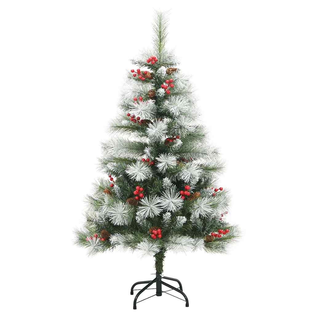 Albero di Natale artificiale Verde e bianco 120 cm