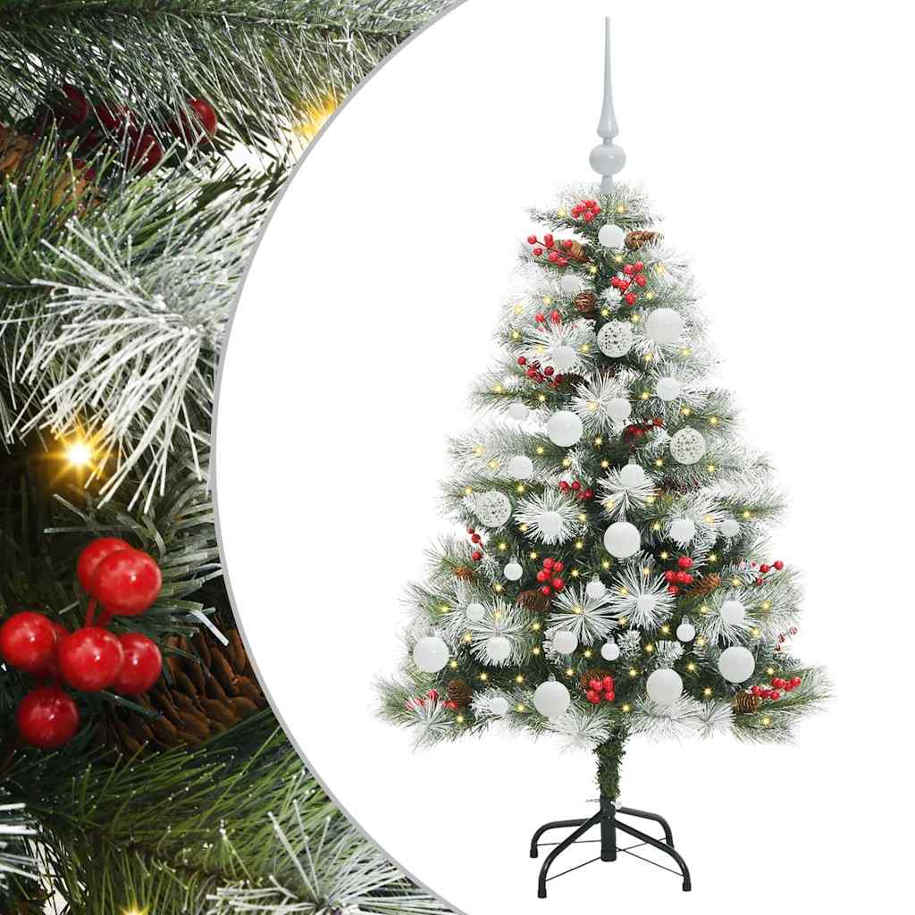 Albero di Natale artificiale Verde e bianco 120 cm