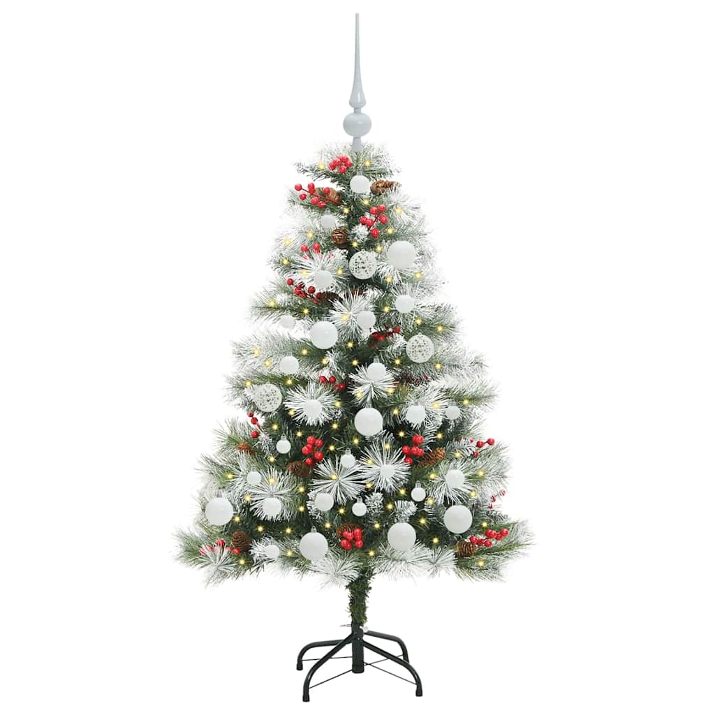 Albero di Natale artificiale Verde e bianco 120 cm