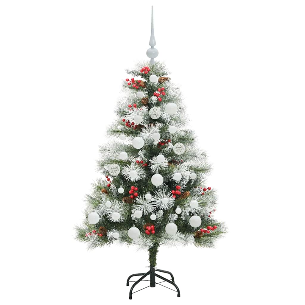 Albero di Natale artificiale Verde e bianco 120 cm