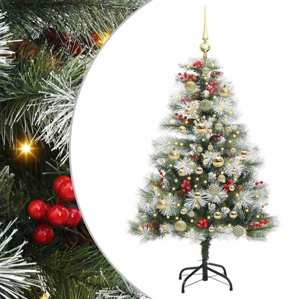 Albero di Natale artificiale Verde e bianco 120 cm