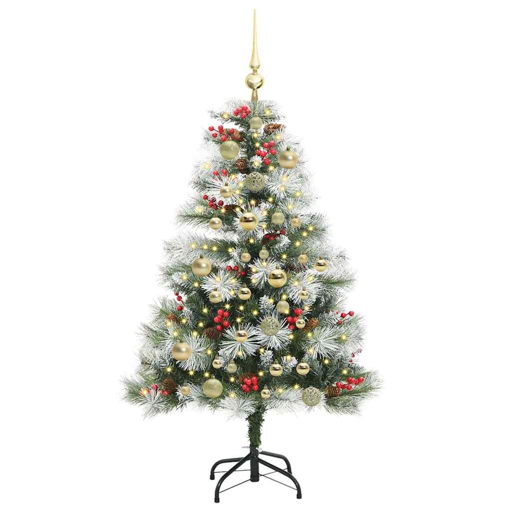 Albero di Natale artificiale Verde e bianco 120 cm