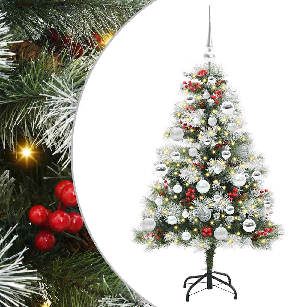 Albero di Natale artificiale Verde e bianco 120 cm