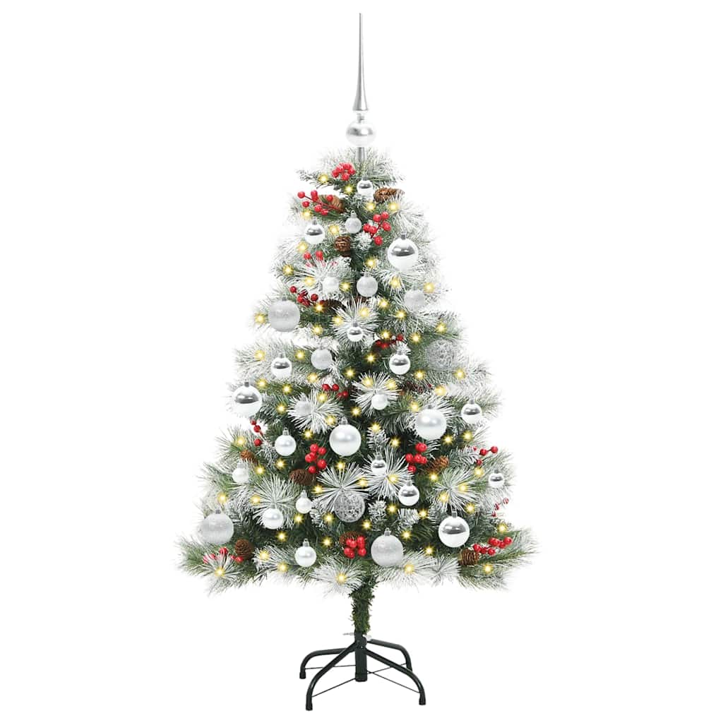 Albero di Natale artificiale Verde e bianco 120 cm