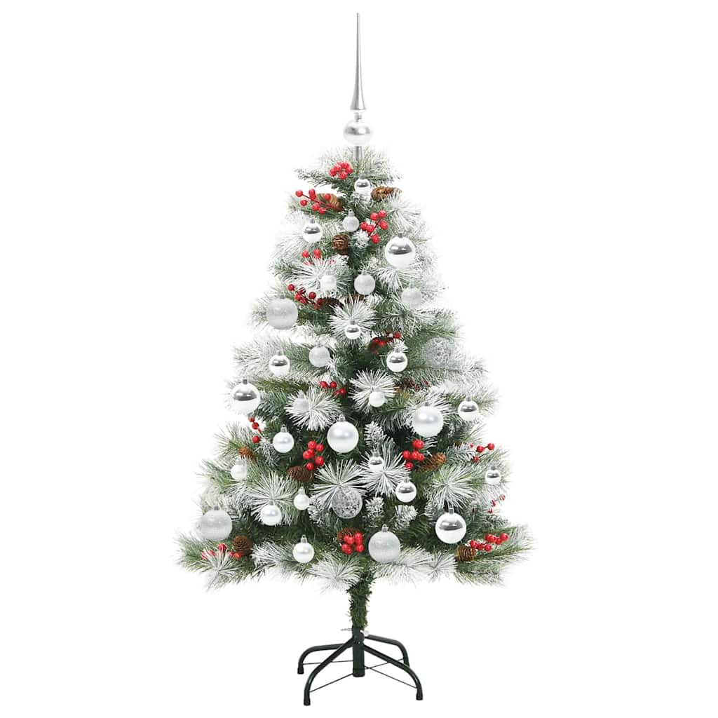 Albero di Natale artificiale Verde e bianco 120 cm