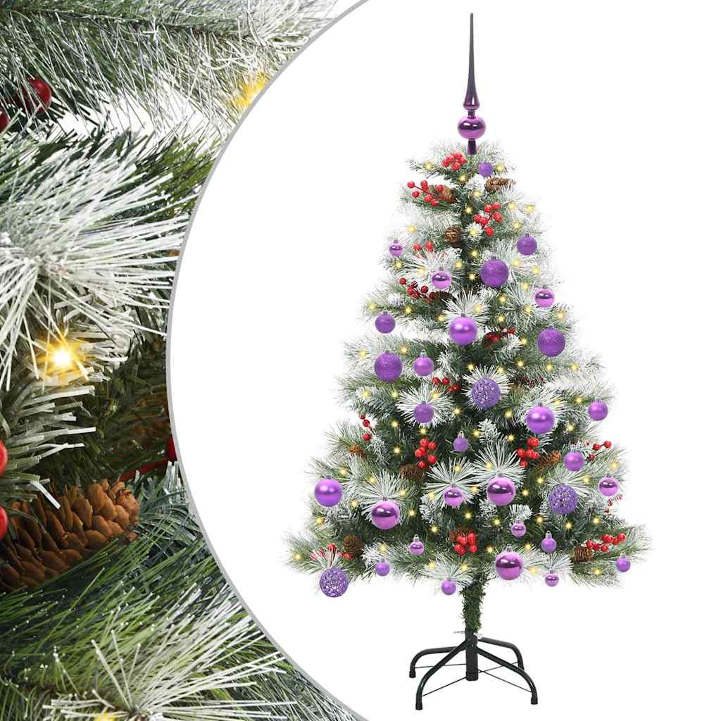 Albero di Natale artificiale Verde e bianco 120 cm
