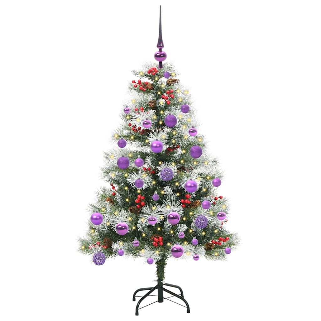 Albero di Natale artificiale Verde e bianco 120 cm