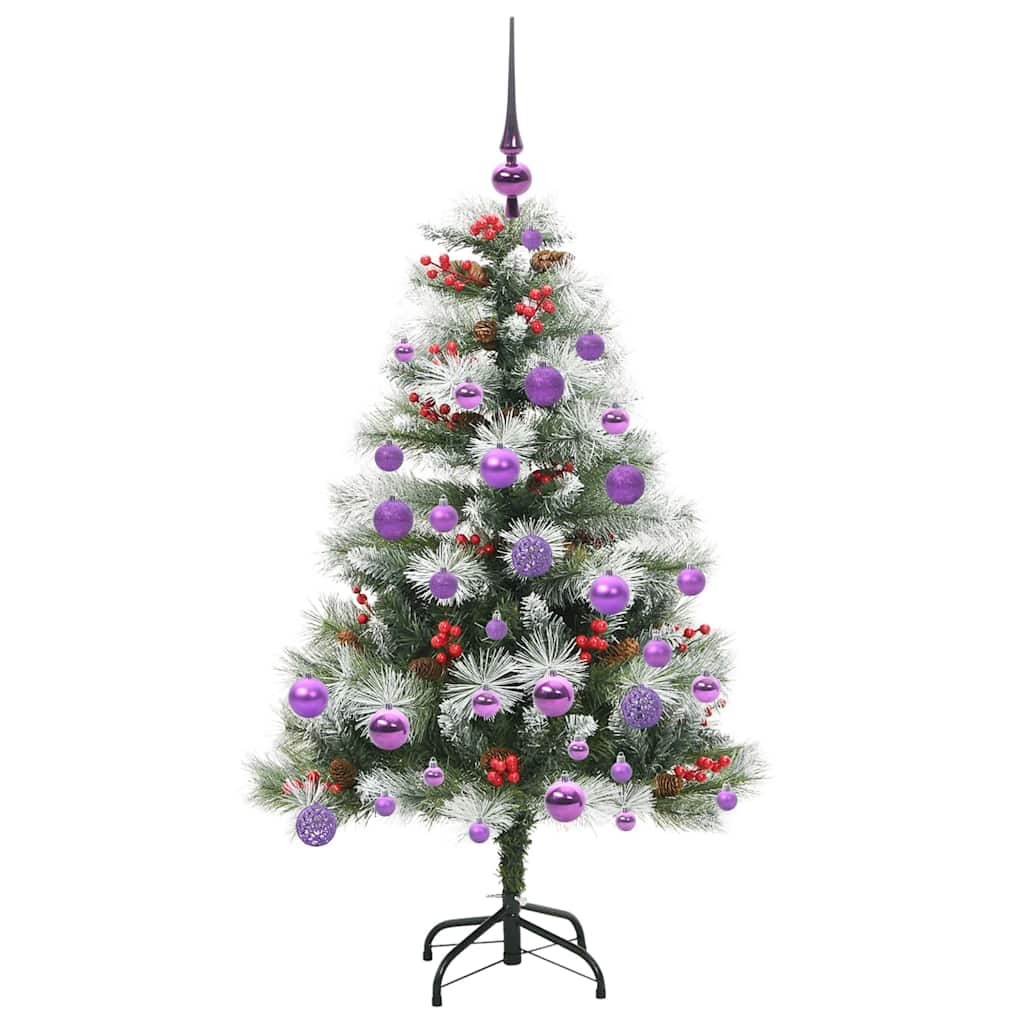 Albero di Natale artificiale Verde e bianco 120 cm
