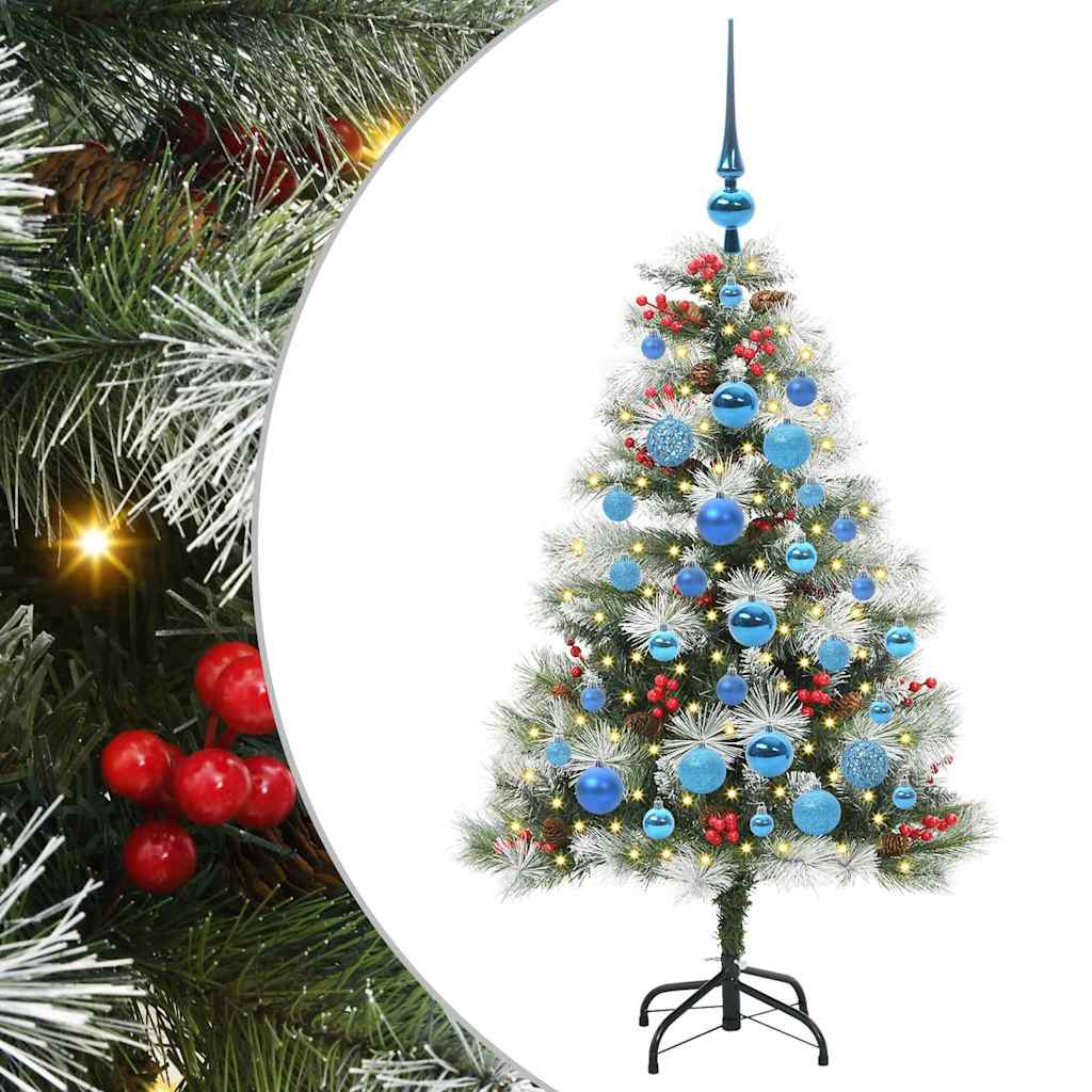 Albero di Natale artificiale Verde e bianco 120 cm
