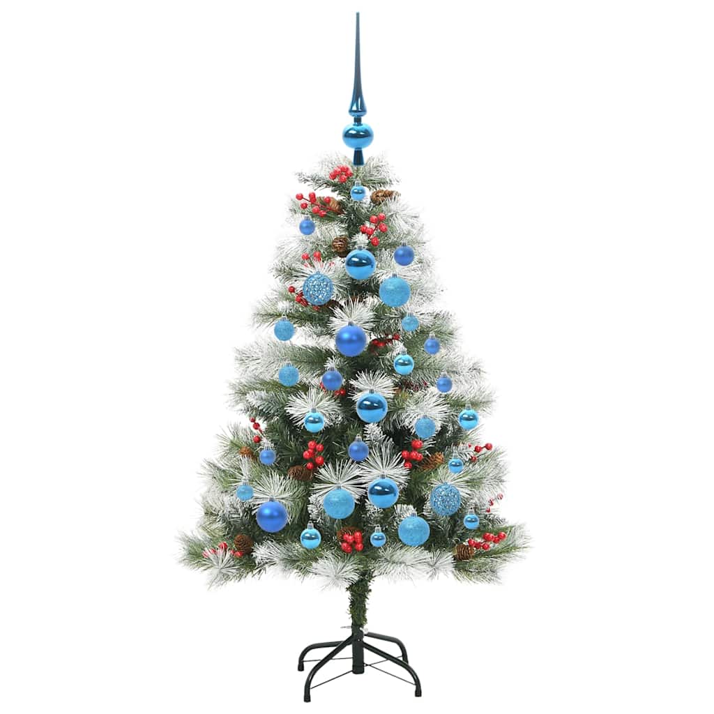 Albero di Natale artificiale Verde e bianco 120 cm
