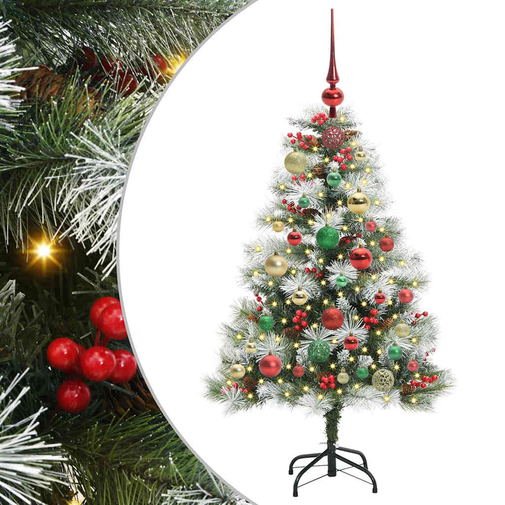 Albero di Natale artificiale Verde e bianco 120 cm