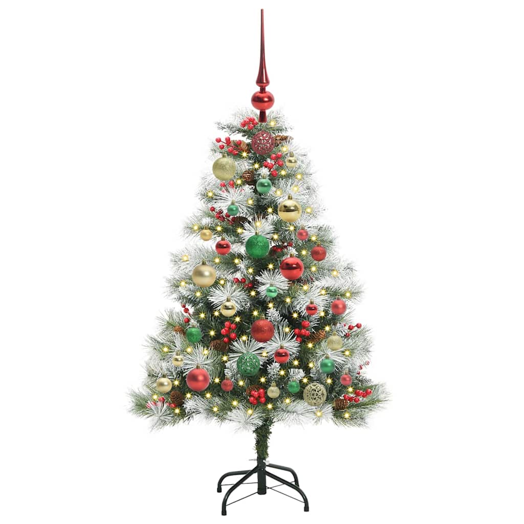 Albero di Natale artificiale Verde e bianco 120 cm