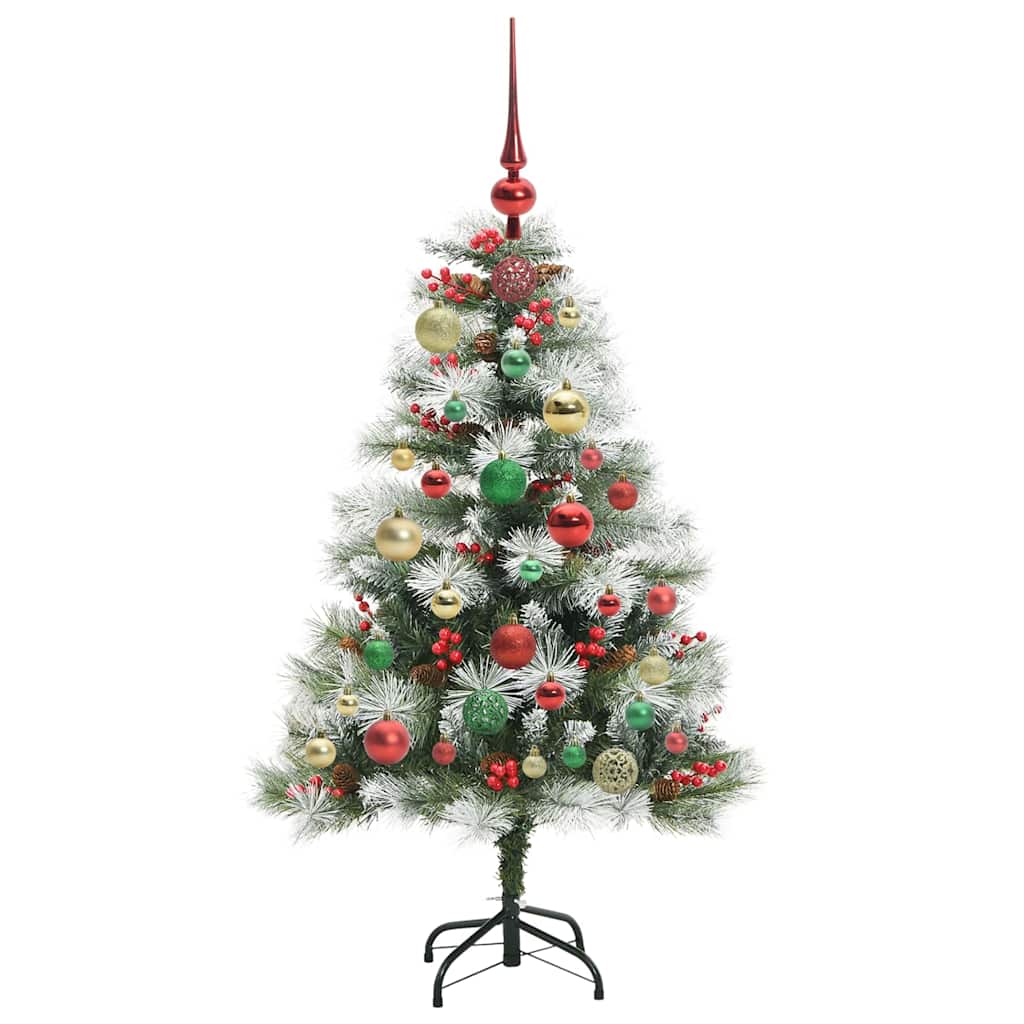 Albero di Natale artificiale Verde e bianco 120 cm