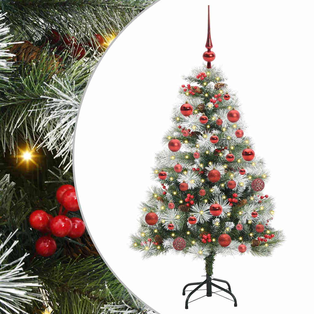 Albero di Natale artificiale Verde e bianco 150 cm