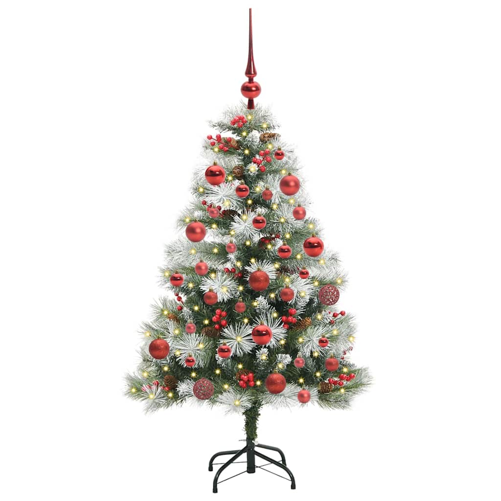 Albero di Natale artificiale Verde e bianco 150 cm