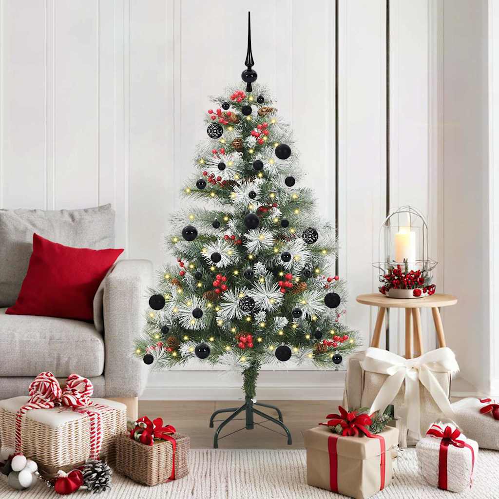 Albero di Natale artificiale Verde e bianco 150 cm