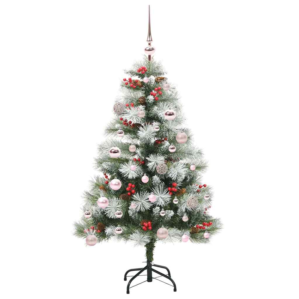 Albero di Natale artificiale Verde e bianco 150 cm
