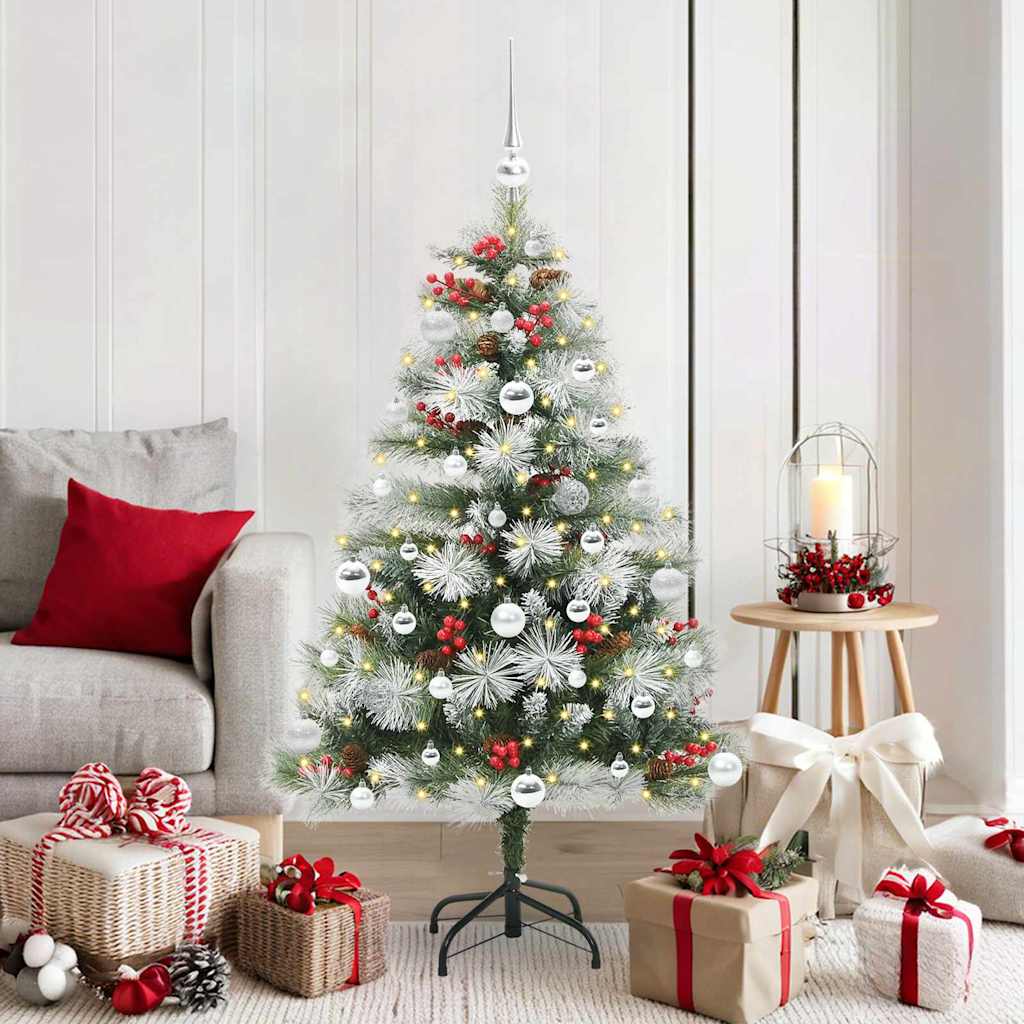 Albero di Natale artificiale Verde e bianco 150 cm