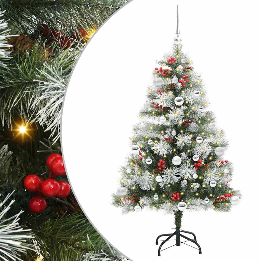 Albero di Natale artificiale Verde e bianco 150 cm