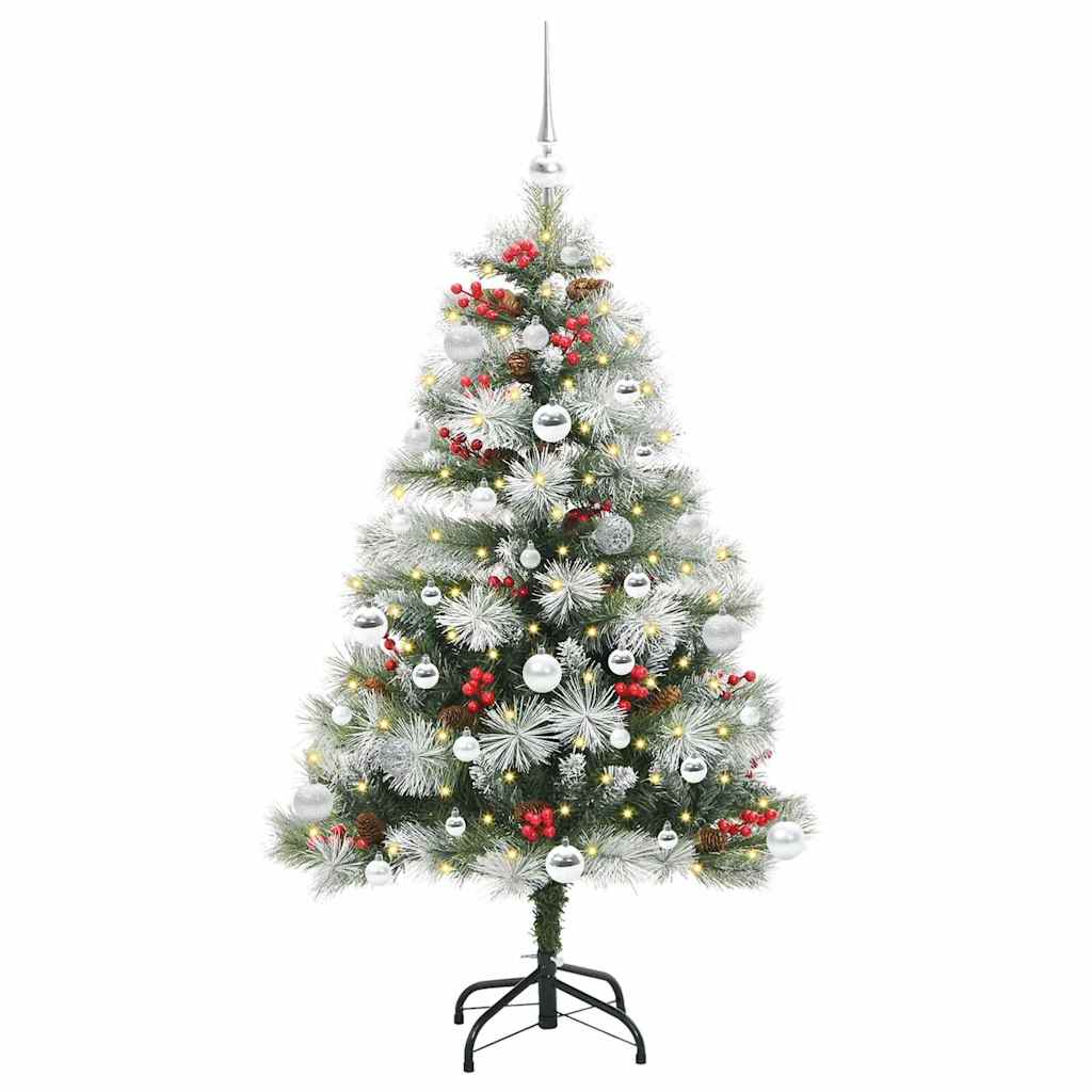 Albero di Natale artificiale Verde e bianco 150 cm