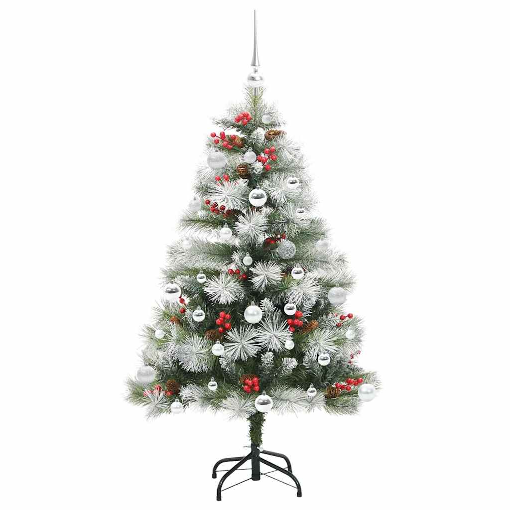 Albero di Natale artificiale Verde e bianco 150 cm