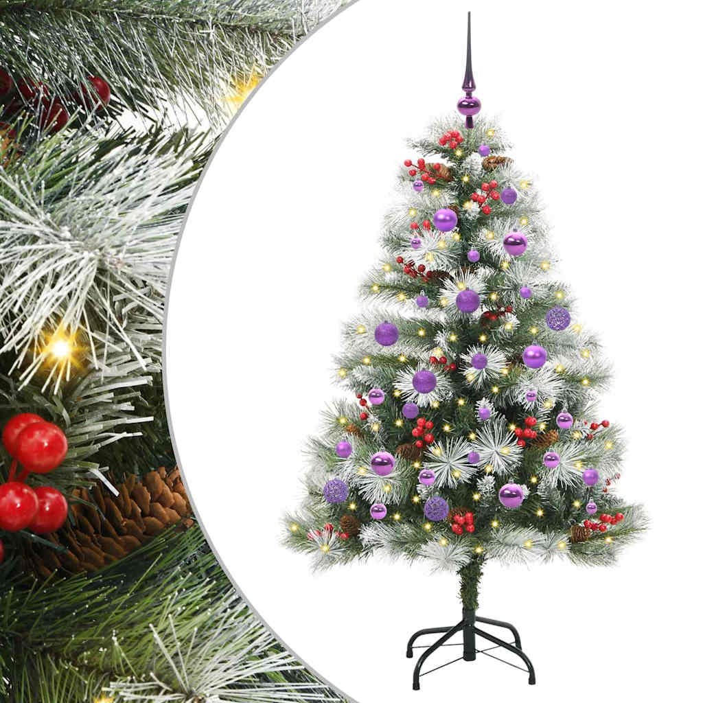 Albero di Natale artificiale Verde e bianco 150 cm