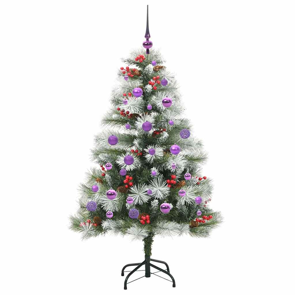 Albero di Natale artificiale Verde e bianco 150 cm