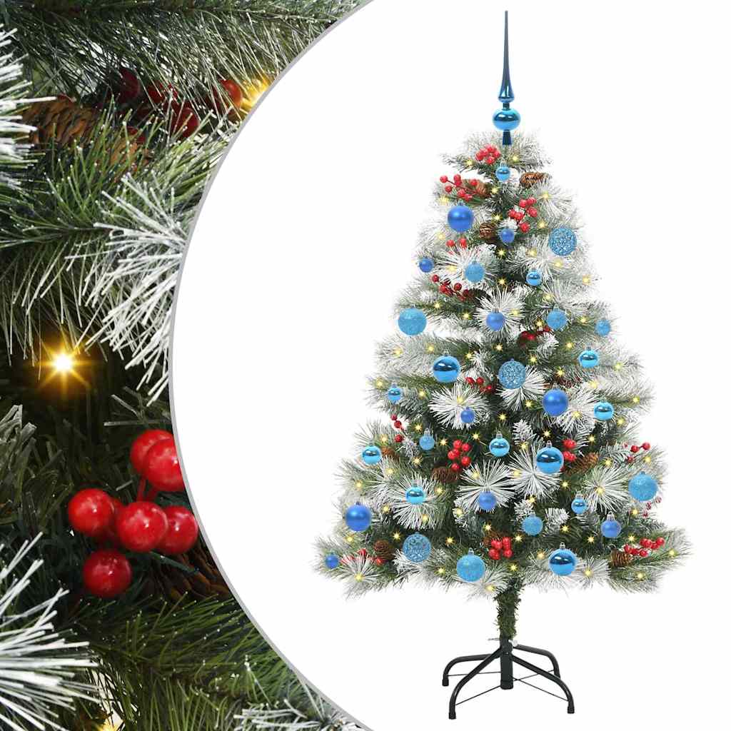 Albero di Natale artificiale Verde e bianco 150 cm