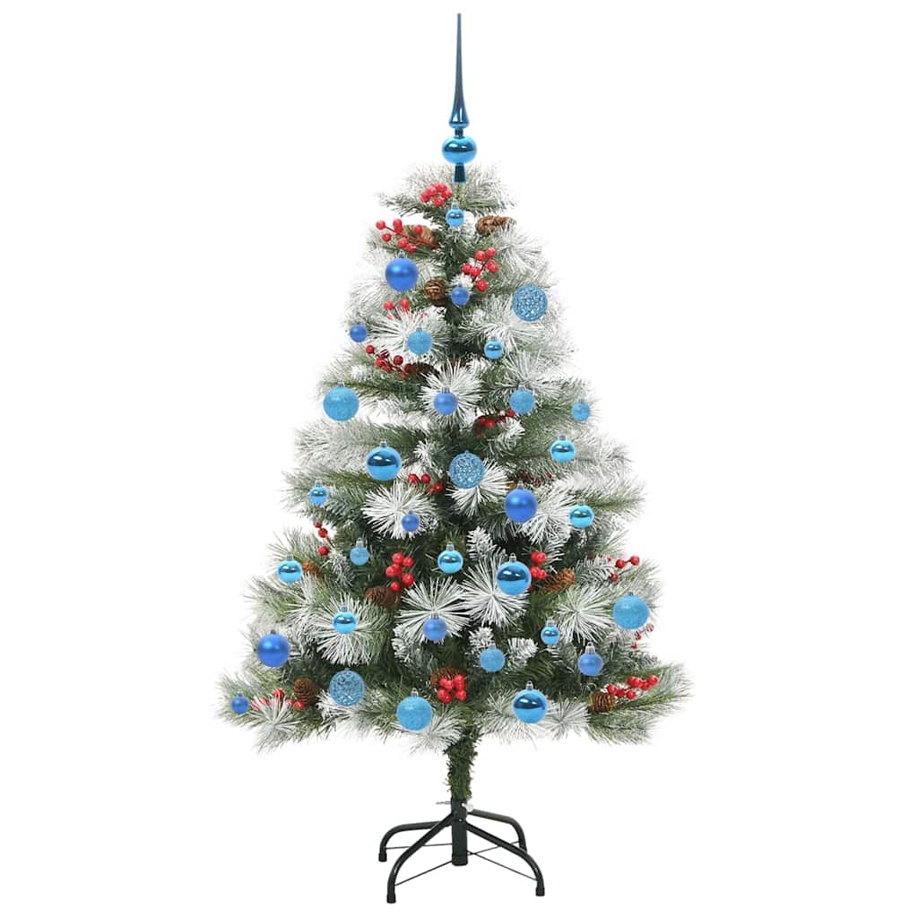 Albero di Natale artificiale Verde e bianco 150 cm