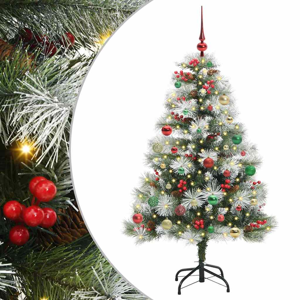 Albero di Natale artificiale Verde e bianco 150 cm