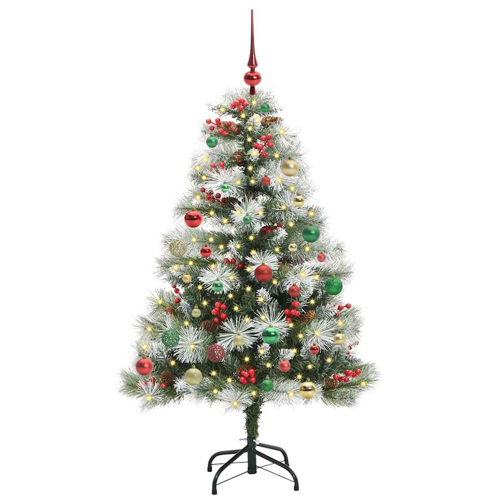 Albero di Natale artificiale Verde e bianco 150 cm