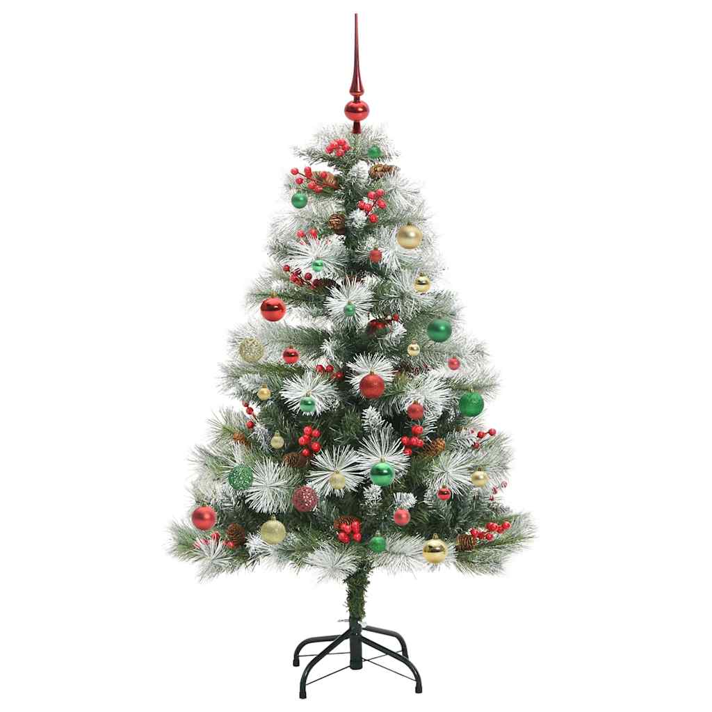 Albero di Natale artificiale Verde e bianco 150 cm