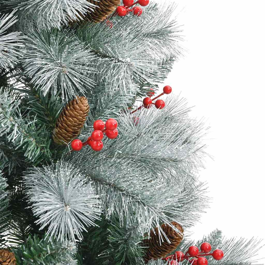 Albero di Natale artificiale Verde e bianco 210 cm