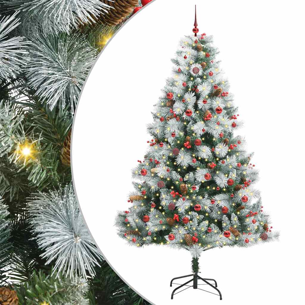 Albero di Natale artificiale Verde e bianco 240 cm