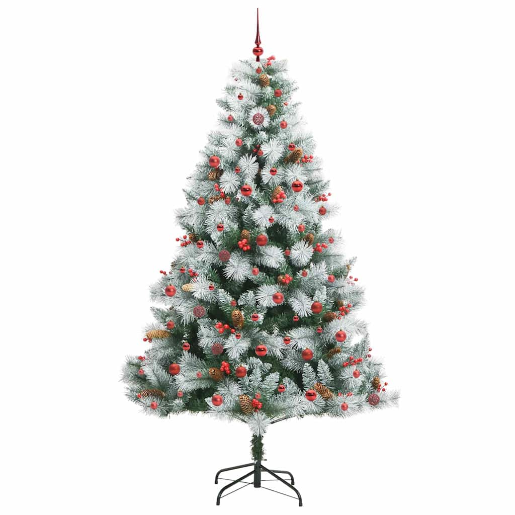 Albero di Natale artificiale Verde e bianco 240 cm