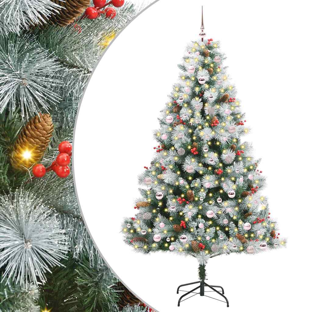 Albero di Natale artificiale Verde e bianco 240 cm