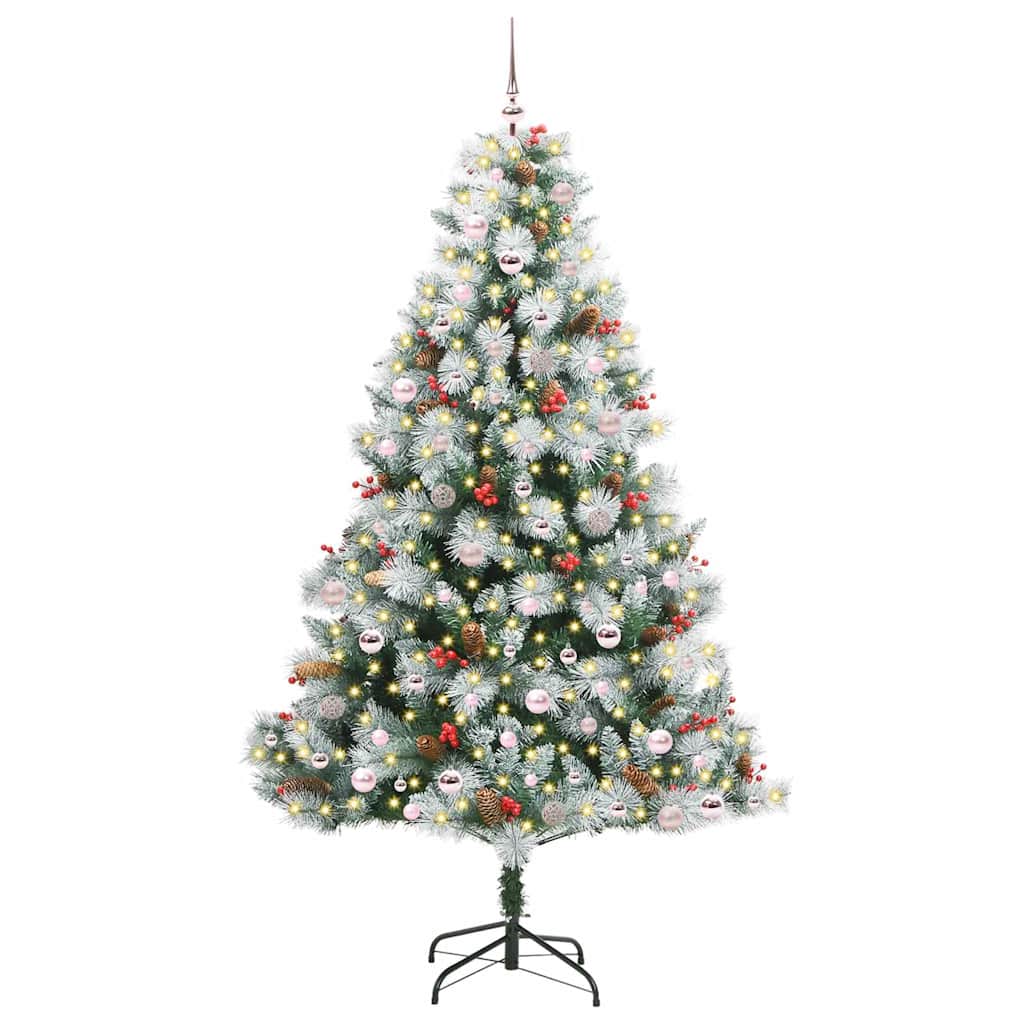 Albero di Natale artificiale Verde e bianco 240 cm